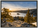 Lake Tahoe Print Metal Wall Art – Sierra Nevada Mountain Lake Wall Decor