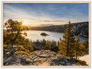 Lake Tahoe Print Metal Wall Art – Sierra Nevada Mountain Lake Wall Decor