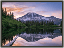 Mount Rainier Print Metal Wall Art – Pacific Northwest Mountain Scenic Decor