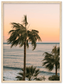 Ocean Palm Trees Print Metal Wall Art – Tropical Beach Coastal Home Decor