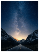 Open Road Print Metal Wall Art – Highway Road Trip Adventure Scenic Decor