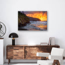 Oregon Coast Print Metal Wall Art – Pacific Northwest Coastal Scenic Wall Decor