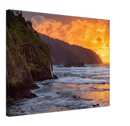 Oregon Coast Print Metal Wall Art – Pacific Northwest Coastal Scenic Wall Decor