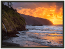 Oregon Coast Print Metal Wall Art – Pacific Northwest Coastal Scenic Wall Decor