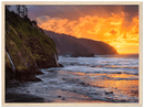 Oregon Coast Print Metal Wall Art – Pacific Northwest Coastal Scenic Wall Decor