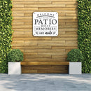Patio Memories Sign Print Metal Wall Art – Outdoor Patio Garden Home Decor