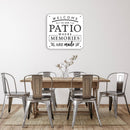 Patio Memories Sign Print Metal Wall Art – Outdoor Patio Garden Home Decor
