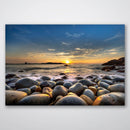 Rock Beach Print Metal Wall Art – Coastal Ocean Scenic Nature Wall Decor