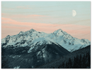 Rocky Mountain Winter Print Metal Wall Art – Colorado Snowy Landscape Wall Decor