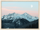 Rocky Mountain Winter Print Metal Wall Art – Colorado Snowy Landscape Wall Decor