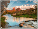 Sedona River Print Metal Wall Art – Arizona Red Rock Canyon Scenic Decor