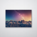 Space Mountains Print Metal Wall Art – Galaxy Cosmic Scenic Wall Decor