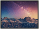 Space Mountains Print Metal Wall Art – Galaxy Cosmic Scenic Wall Decor