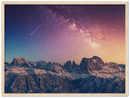 Space Mountains Print Metal Wall Art – Galaxy Cosmic Scenic Wall Decor