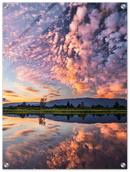 Sunset Reflection Print Metal Wall Art – Nature Landscape Scenic Home Decor