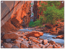 Virgin River Zion National Park Print Metal Wall Art – Utah Scenic Canyon Wall Decor