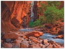 Virgin River Zion National Park Print Metal Wall Art – Utah Scenic Canyon Wall Decor