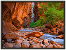 Virgin River Zion National Park Print Metal Wall Art – Utah Scenic Canyon Wall Decor