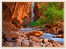 Virgin River Zion National Park Print Metal Wall Art – Utah Scenic Canyon Wall Decor