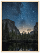 Yosemite Night Print Metal Wall Art – California National Park Starry Sky Decor