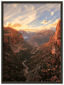 Zion National Park Print Metal Wall Art – Utah Canyon Scenic Wall Decor