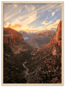 Zion National Park Print Metal Wall Art – Utah Canyon Scenic Wall Decor