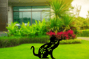 Cat Garden Stake - Metal Art
