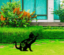 Cat Garden Stake - Metal Art