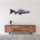 Mount Rainier Trout Metal Wall Art – Pacific Northwest Fishing Nature Decor