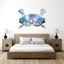 Northern Lights Ski Goggles Metal Wall Art – Aurora Borealis Ski Lodge Winter Decor