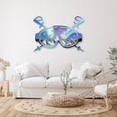 Northern Lights Ski Goggles Metal Wall Art – Aurora Borealis Ski Lodge Winter Decor