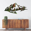 Redwood Mountain Range View Metal Wall Art – California Forest Wall Decor