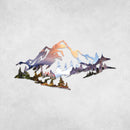 Yosemite Basin Mountain Range View Metal Wall Art – National Park Home Decor