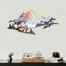 Yosemite Basin Mountain Range View Metal Wall Art – National Park Home Decor
