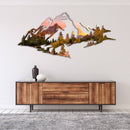 Zion Mountain Range View Metal Wall Art – National Park Wall Decor
