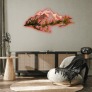 Zion Mountain Range View Metal Wall Art – National Park Wall Decor