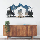 Yosemite Bigfoot Metal Wall Art – Funny Sasquatch Nature Wall Decor