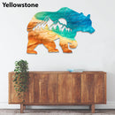 Printed Bear Metal Wall Art – Wildlife Rustic Cabin Home Decor