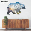 Printed Bear Metal Wall Art – Wildlife Rustic Cabin Home Decor