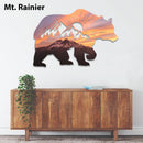 Printed Bear Metal Wall Art – Wildlife Rustic Cabin Home Decor
