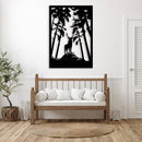Forest Deer Metal Wall Art – Wildlife Nature Woodland Cabin Home Decor