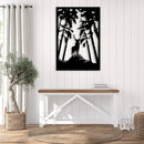 Forest Deer Metal Wall Art – Wildlife Nature Woodland Cabin Home Decor