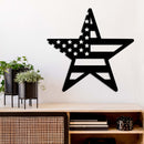 American Flag Star Metal Wall Art – Patriotic USA Home Decor