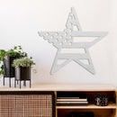 American Flag Star Metal Wall Art – Patriotic USA Home Decor
