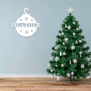 Christmas Ornament Monogram - Metal Wall Art