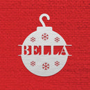 Christmas Ornament Monogram - Metal Wall Art