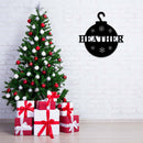 Christmas Ornament Monogram - Metal Wall Art