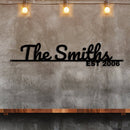 Family Name Sign Metal Wall Art – Personalized Last Name Home Decor