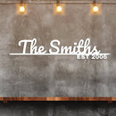 Family Name Sign Metal Wall Art – Personalized Last Name Home Decor