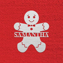 Gingerbread Man Monogram - Metal Wall Art